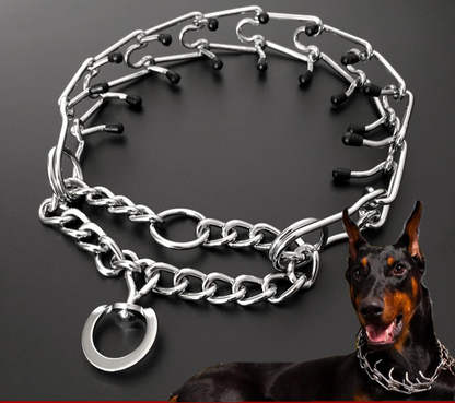 Dog Prong Collar, Ultra-Plus Chrome Plated Training