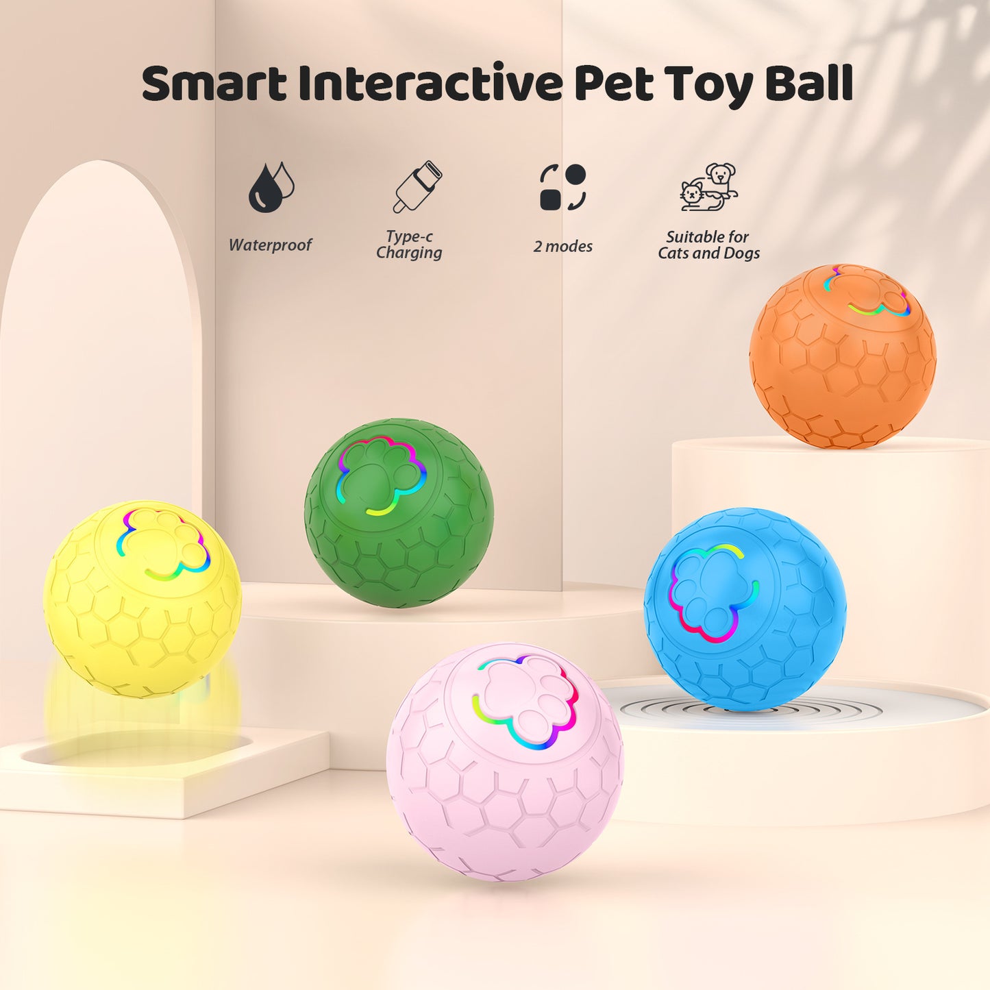 Toy Ball for Dogs - Intelligent Rolling Ball for Bite-Resistant Pets